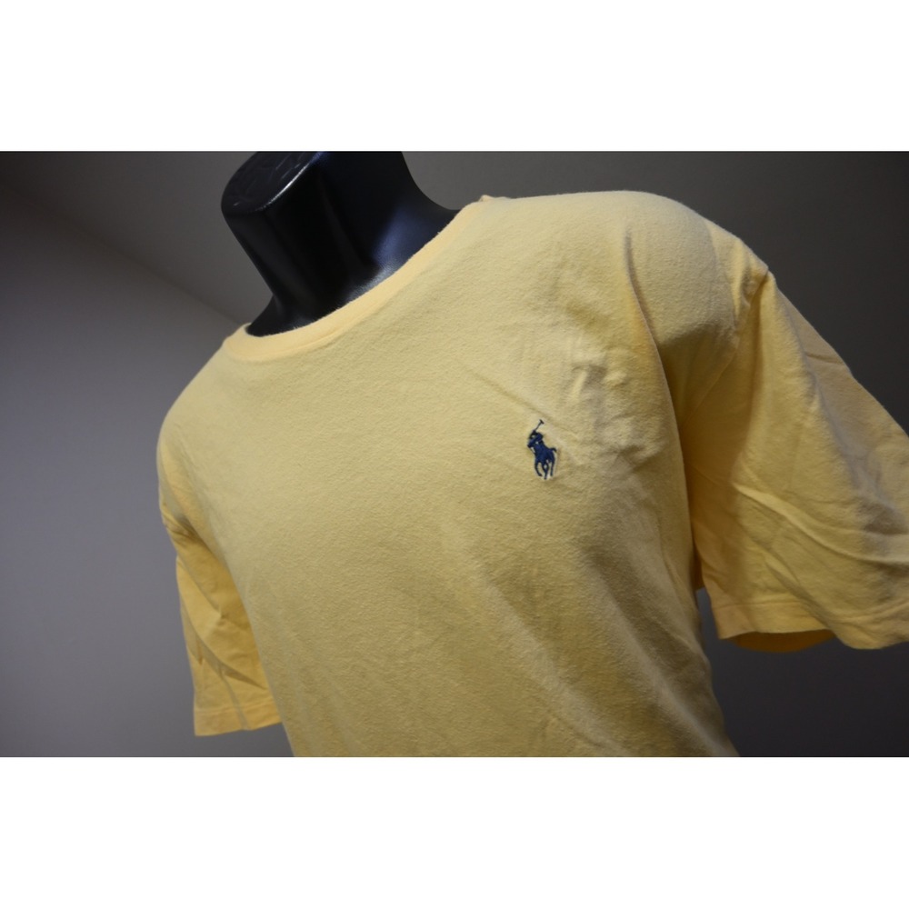 Polo Ralph Lauren T-Shirt Men XL Yellow Short Sleeve Pony Logo Excellent